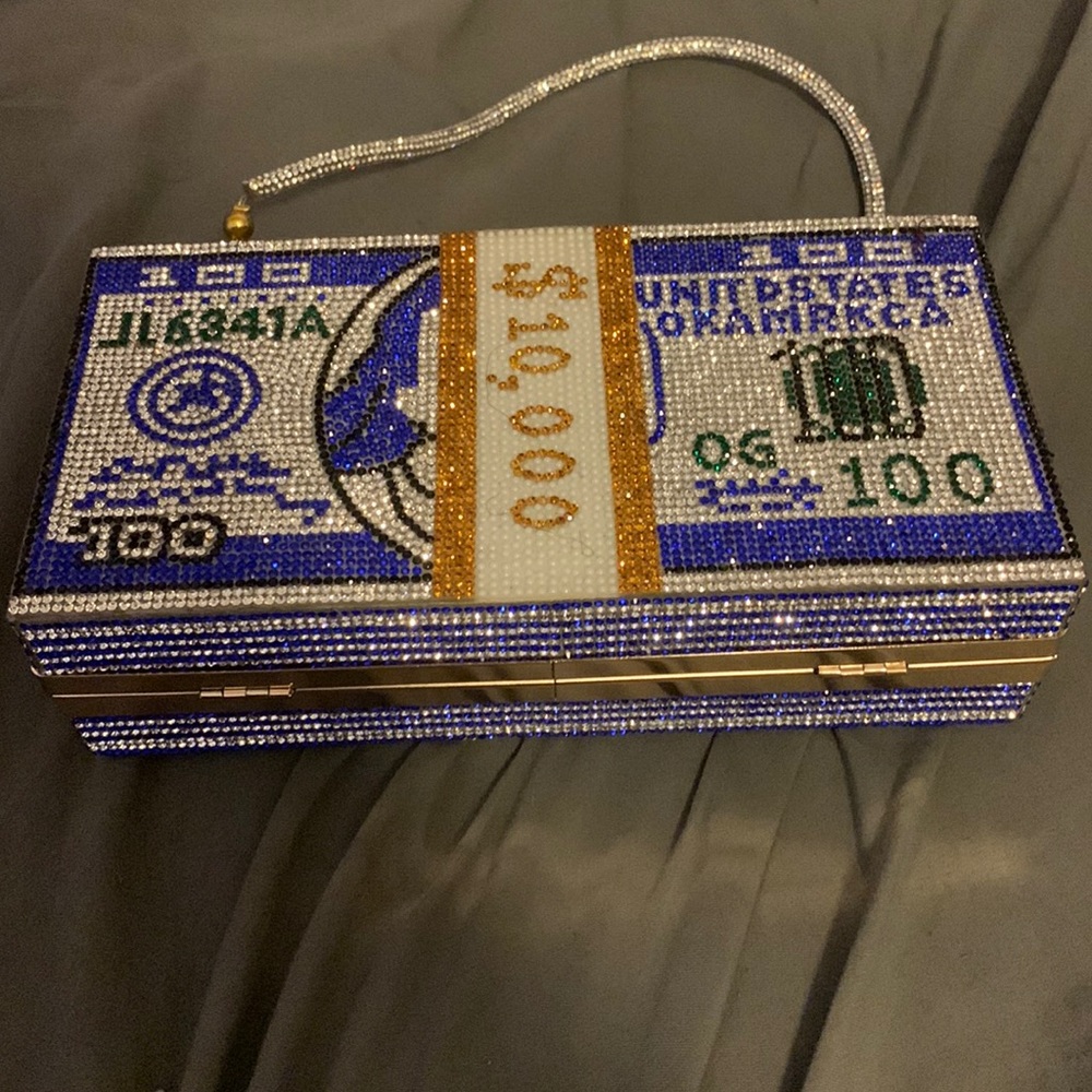 (Used) bling money clutch